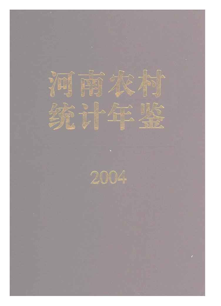 2004年河南农村统计年鉴
