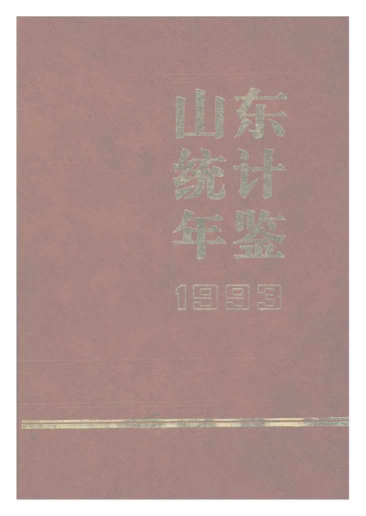 1993年山东统计年鉴