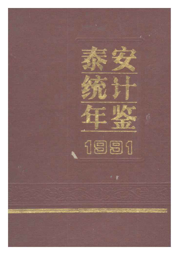 1991年泰安统计年鉴