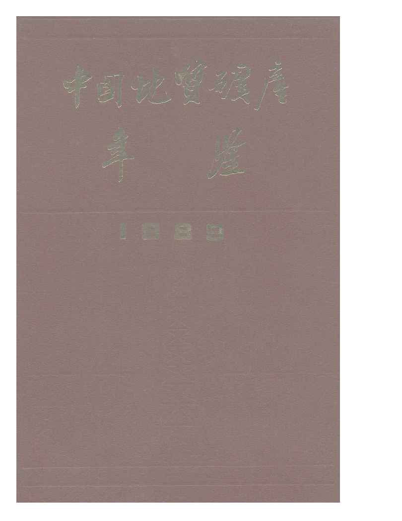 1989年中国地质矿产年鉴