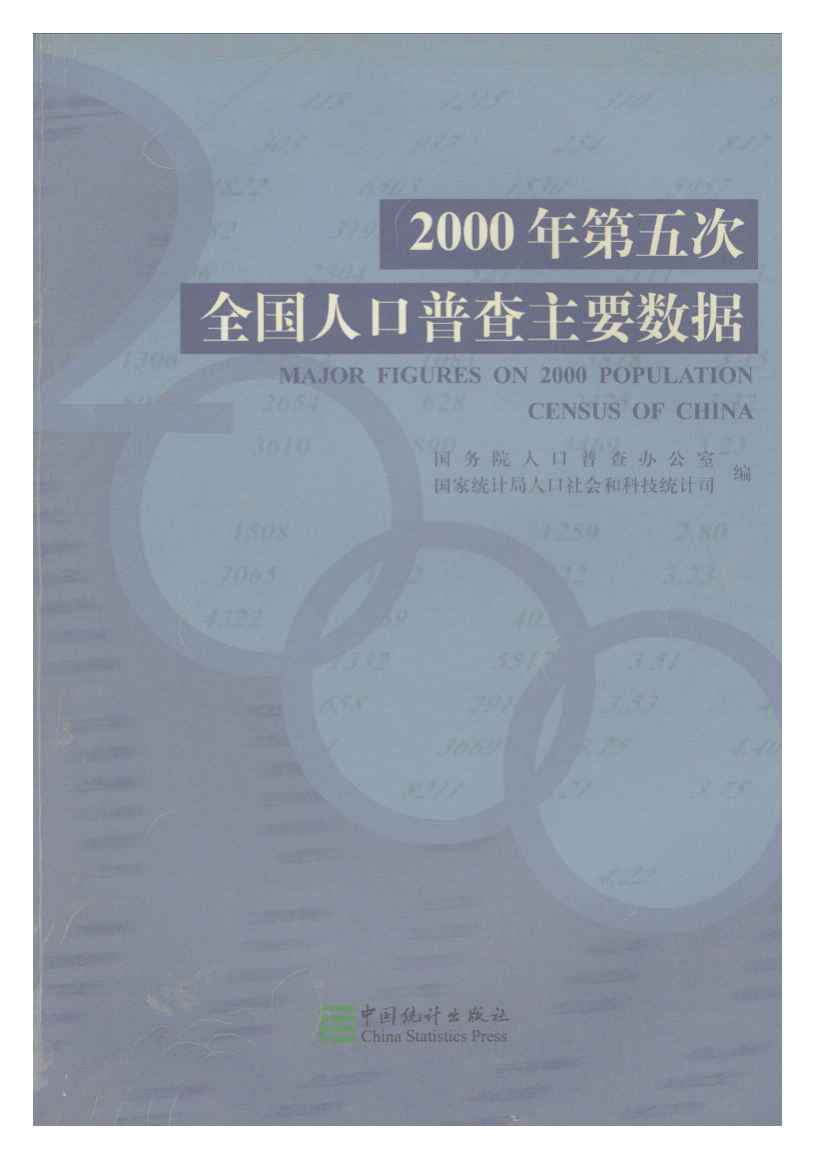 2000年2000年第五次全国人口普查主要数据