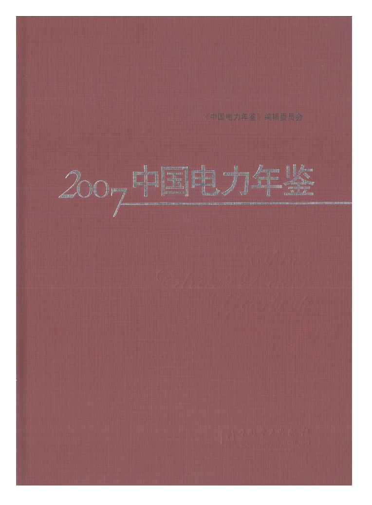 2007年中国电力年鉴