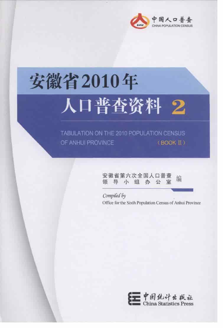 2010年安徽省2010年人口普查资料
