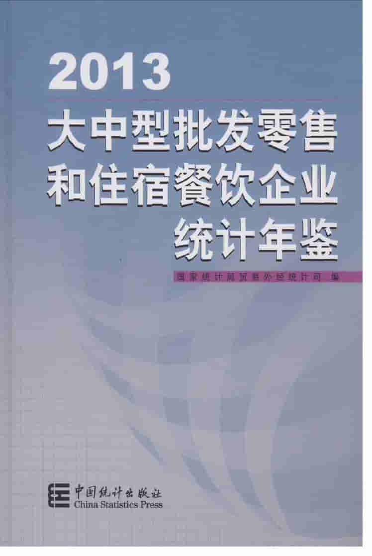 2013年大中型批发零售和住宿餐饮企业统计年鉴