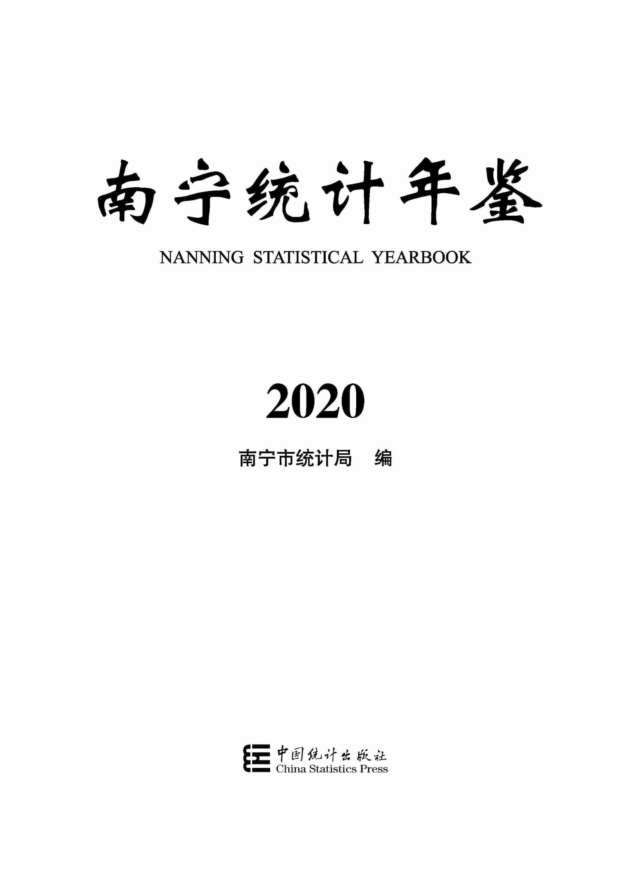 2020年南宁统计年鉴