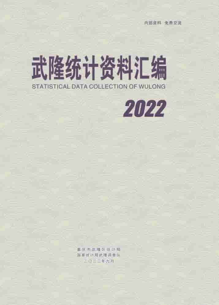 2022年重庆武隆统计年鉴