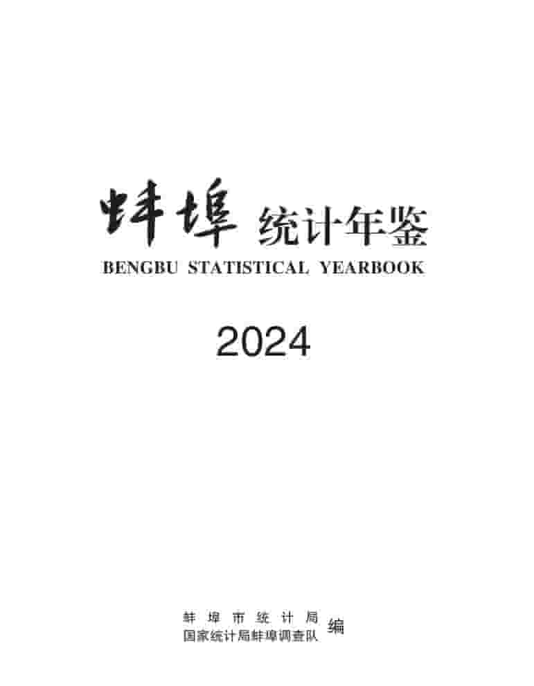 2024年蚌埠统计年鉴封皮