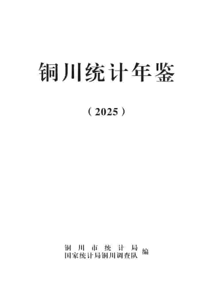 2025年铜川统计年鉴封皮