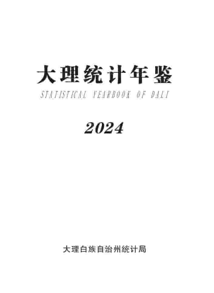 2024年大理统计年鉴封皮