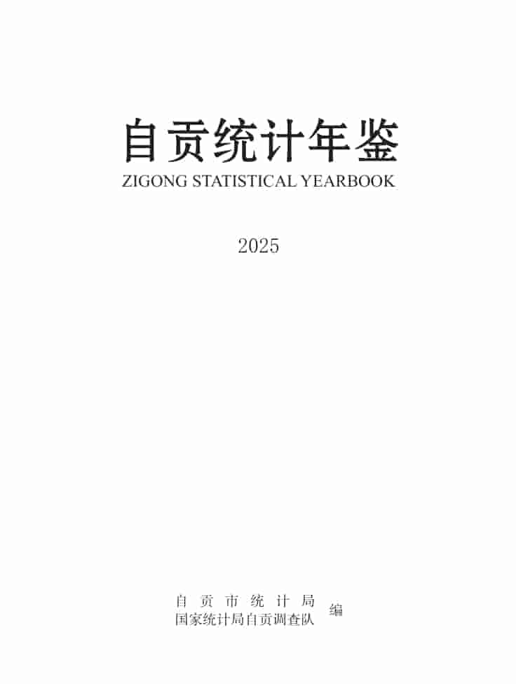 2025年自贡统计年鉴封皮