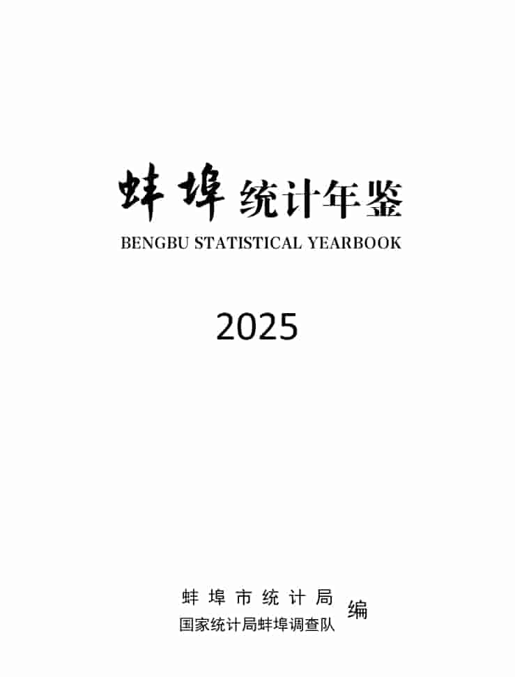 2025年蚌埠统计年鉴封皮