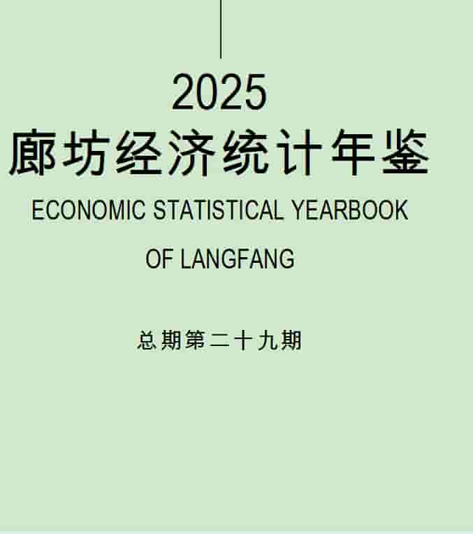 2025年廊坊经济统计年鉴封皮